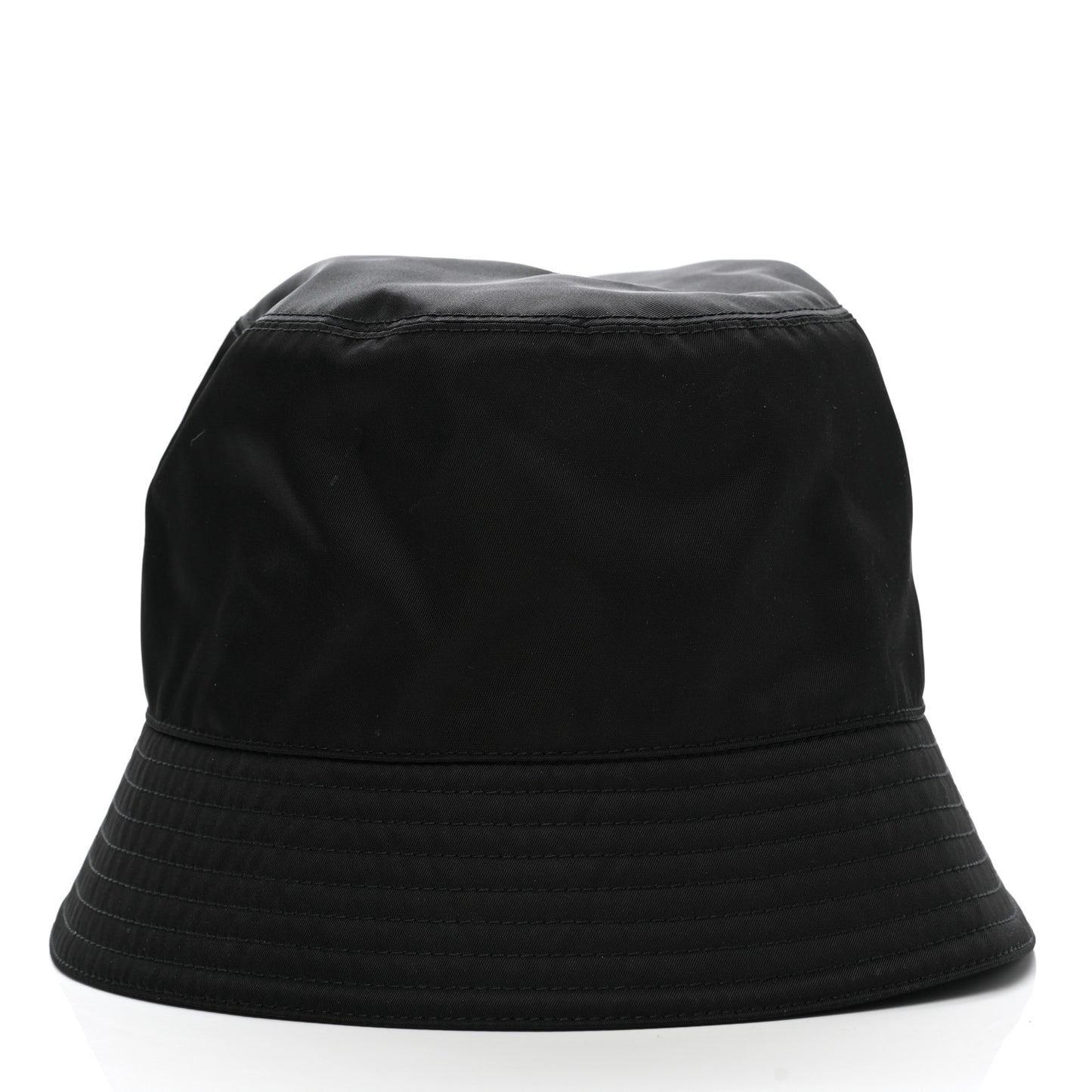 Re-Nylon Metal Triangle Logo Womens Bucket Hat S Black
