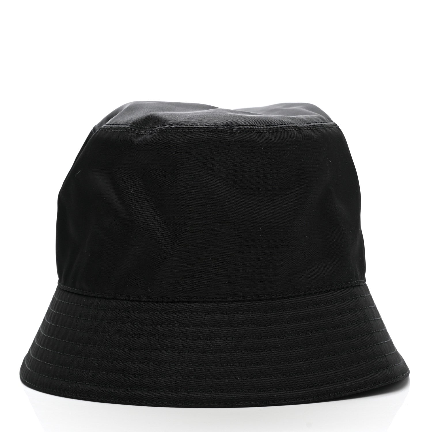 Prada Re-Nylon Metal Triangle Logo Womens Bucket Hat S Black 3 of 9