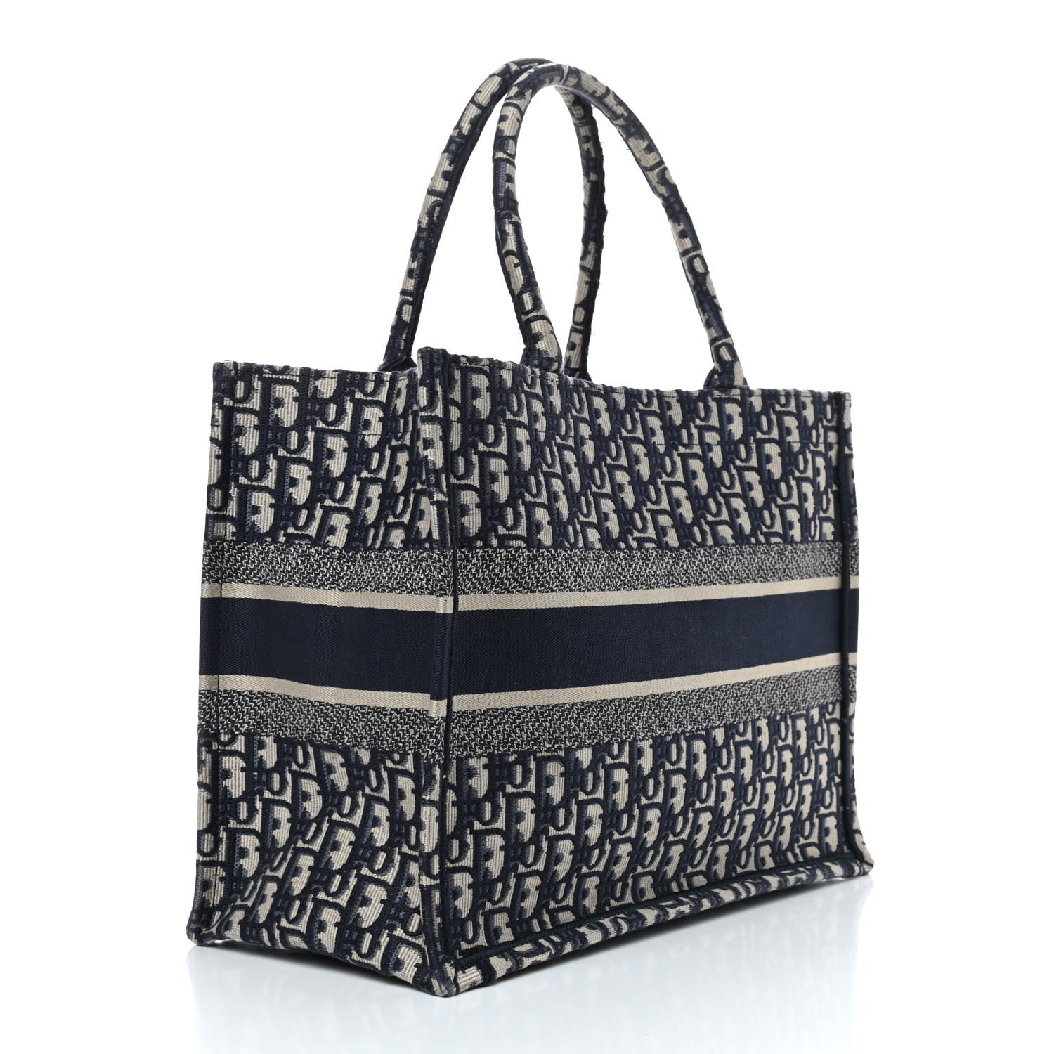 Christian Dior Oblique Medium Book Tote Blue Multicolor 3 of 9