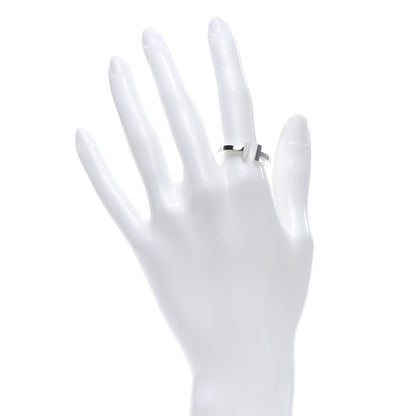 Tiffany Sterling Silver T Square Ring 60 9 2 of 5