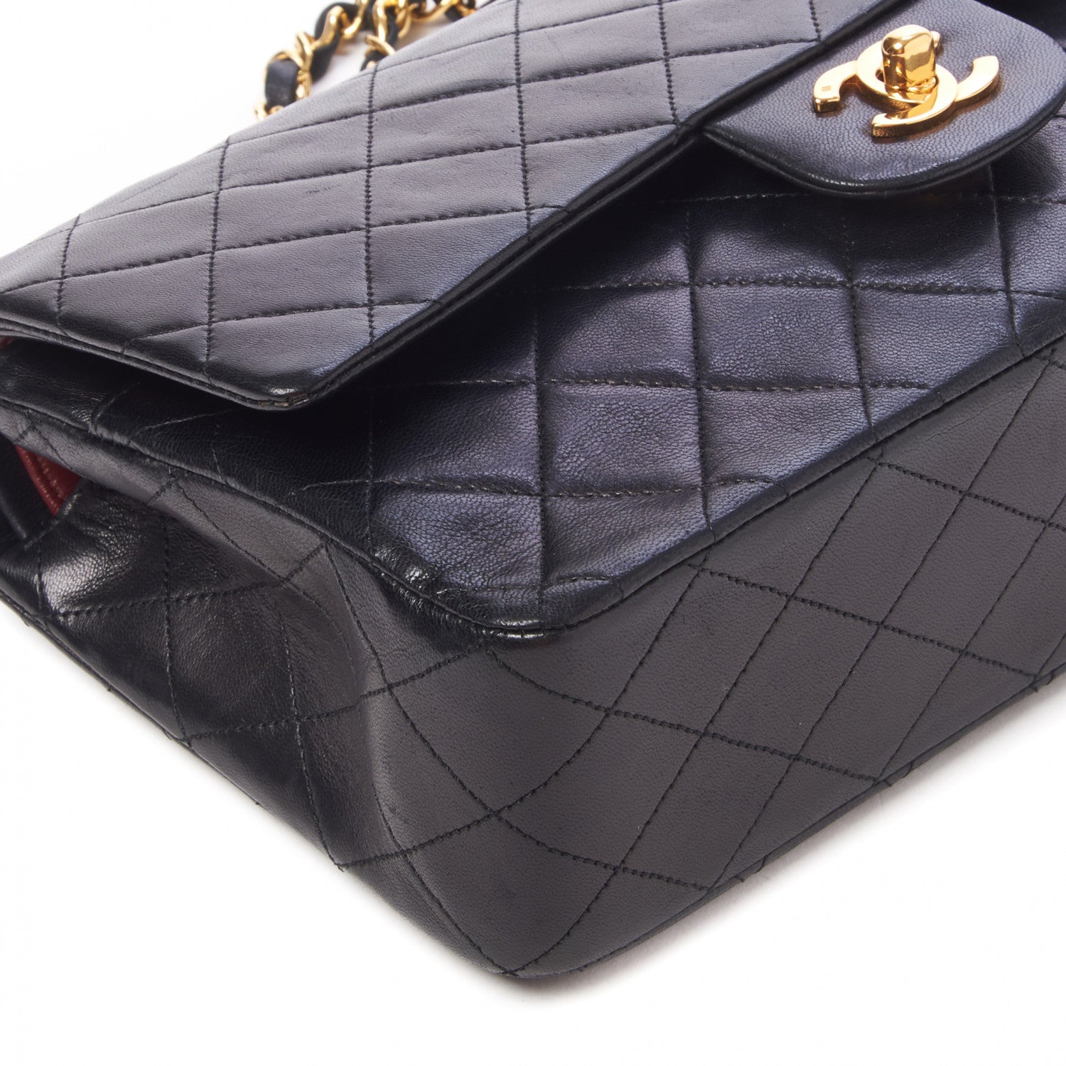 Chanel Lambskin Quilted Medium Double Flap Black 5 of 9