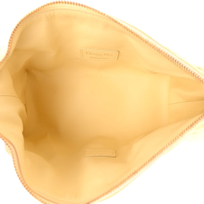 Christian Dior Calfskin Macrocannage Medium Diortravel Nomad Pouch Pale Yellow 5 of 10