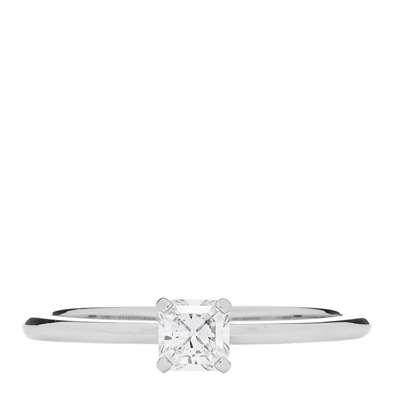 Tiffany Platinum Diamond .23ct Princess Cut Engagement Ring  49 5 1 of 6