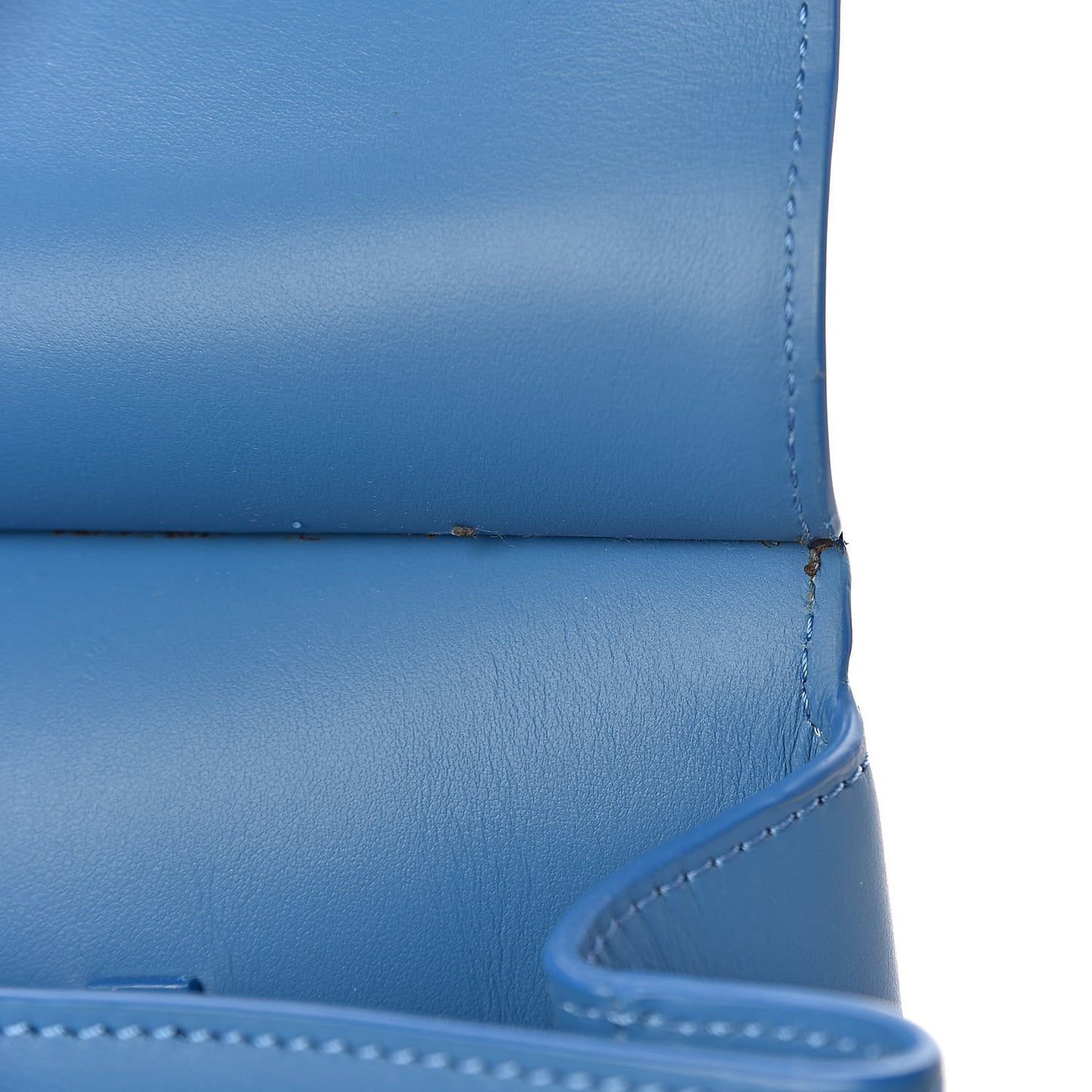 Calfskin Mini Lady Bag Sea Blue