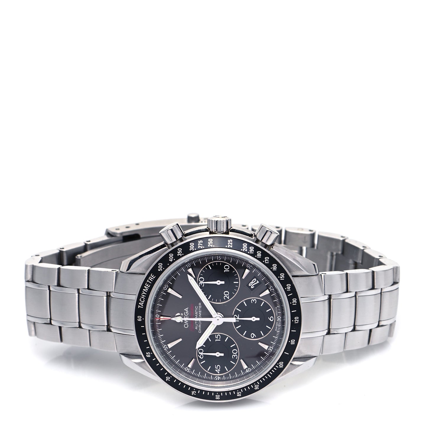 Stainless Steel 40mm Speedmaster Date Chronograph Automatic Watch Grey 323.30.40.40.06.001