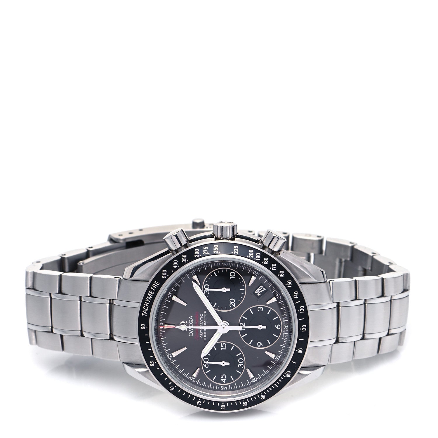 Omega Stainless Steel 40mm Speedmaster Date Chronograph Automatic Watch Grey 323.30.40.40.06.001 2 of 5