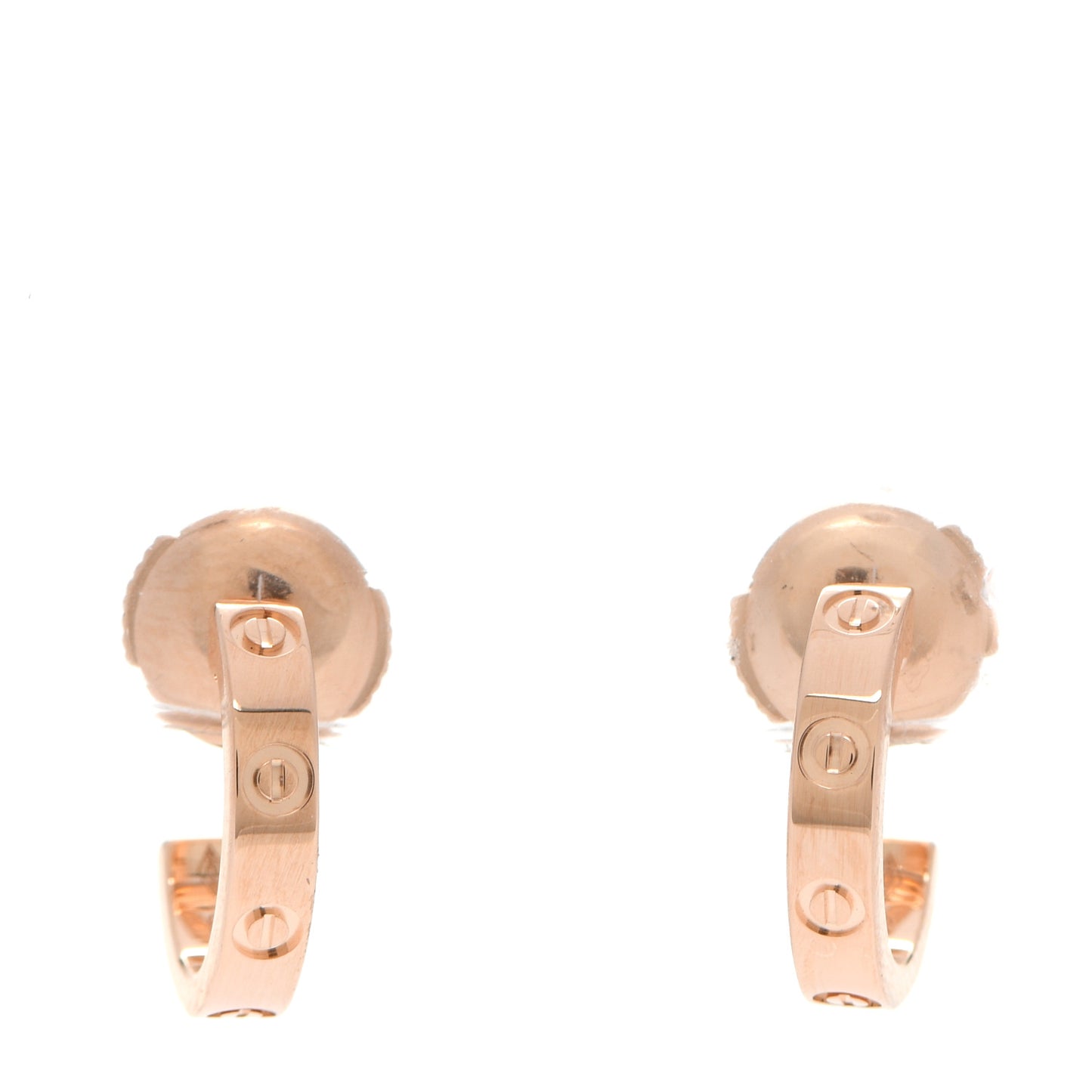 18K Pink Gold Small LOVE Hoop Earrings
