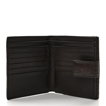 Gucci Guccissima Metal Bar French Flap Wallet Dark Chocolate 5 of 10