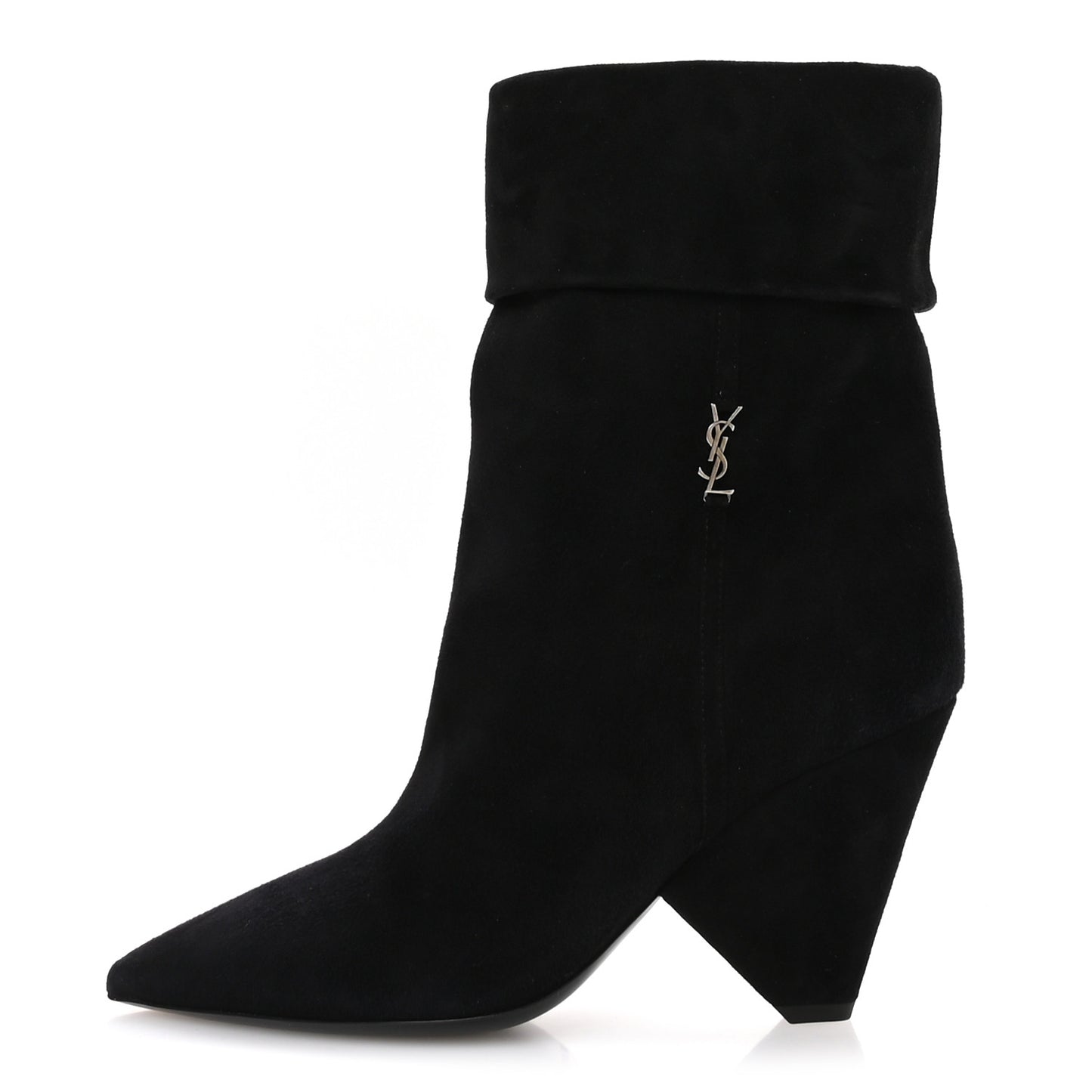 Kid Scamosciato Niki 85 Wedge Booties 38.5 Black
