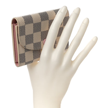 Louis Vuitton Damier Azur Rosalie Coin Purse Rose Ballerine 2 of 10