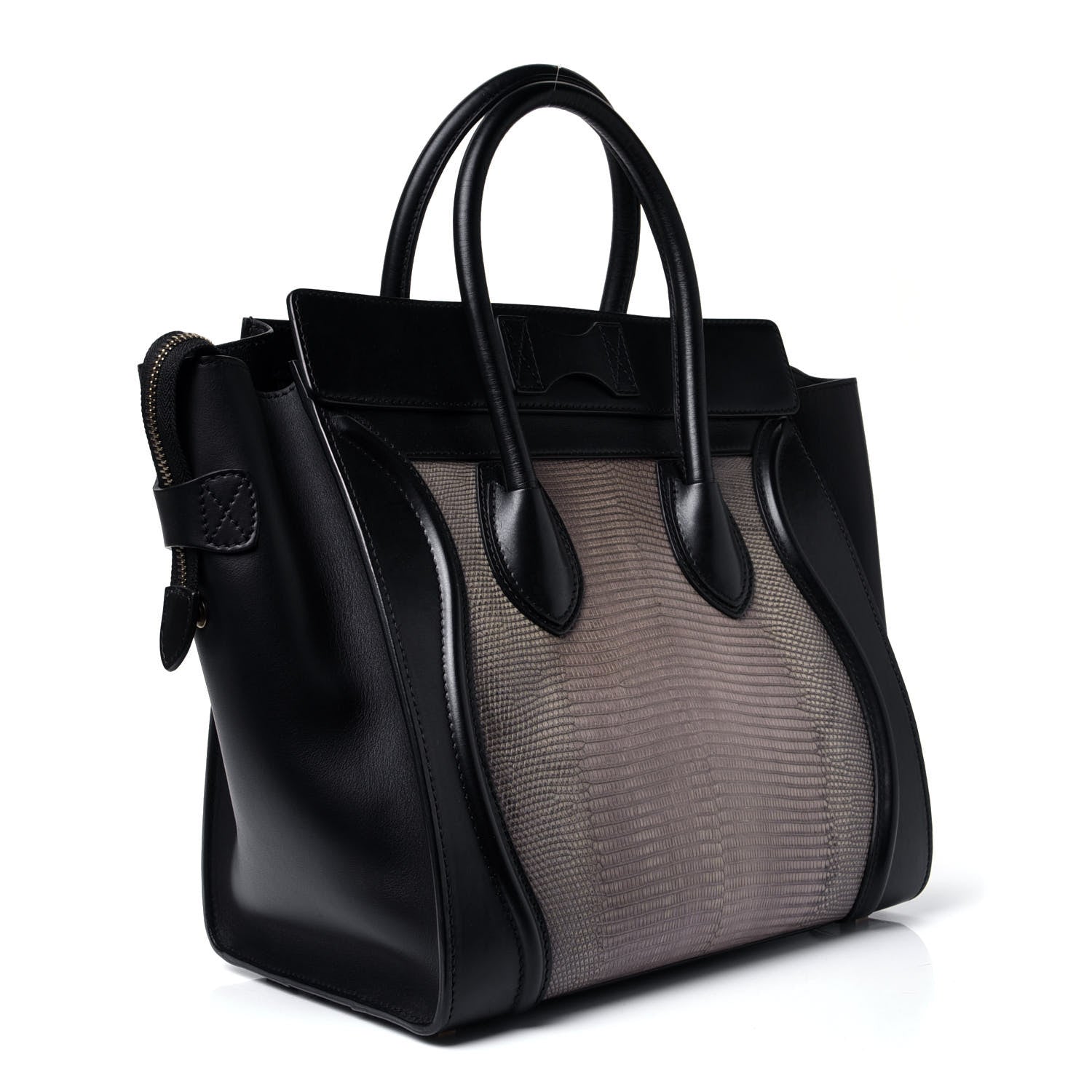 Celine Lizard Mini Luggage Black 2 of 3