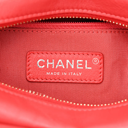 Chanel Aged Calfskin Quilted Small Gabrielle Hobo Red 6 of 10