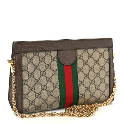 Gucci GG Supreme Monogram Web Small Ophidia Chain Shoulder Bag Brown 2 of 9