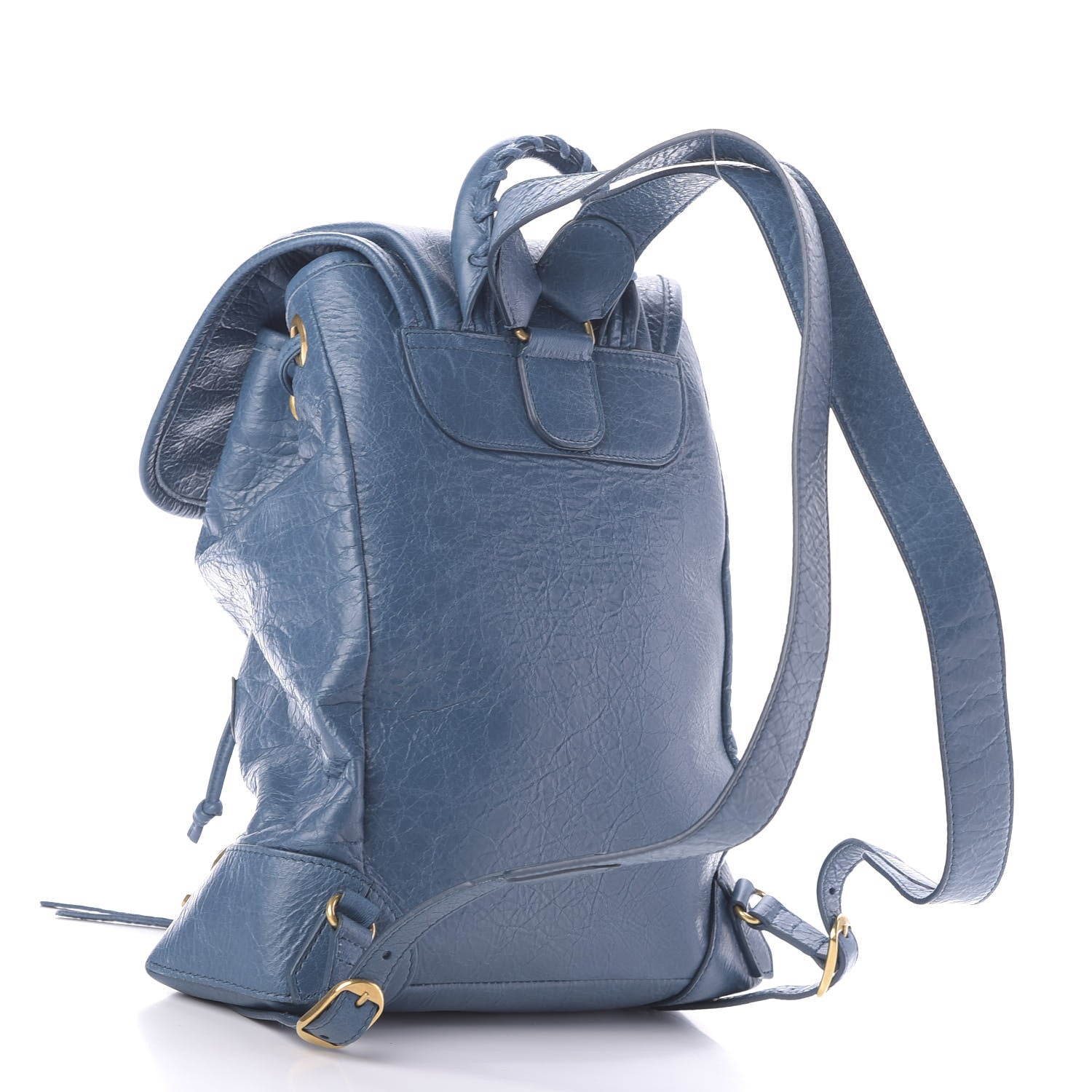 Balenciaga Agneau Gold Metallic Edge Hardware Backpack Bleu Abysse 3 of 10