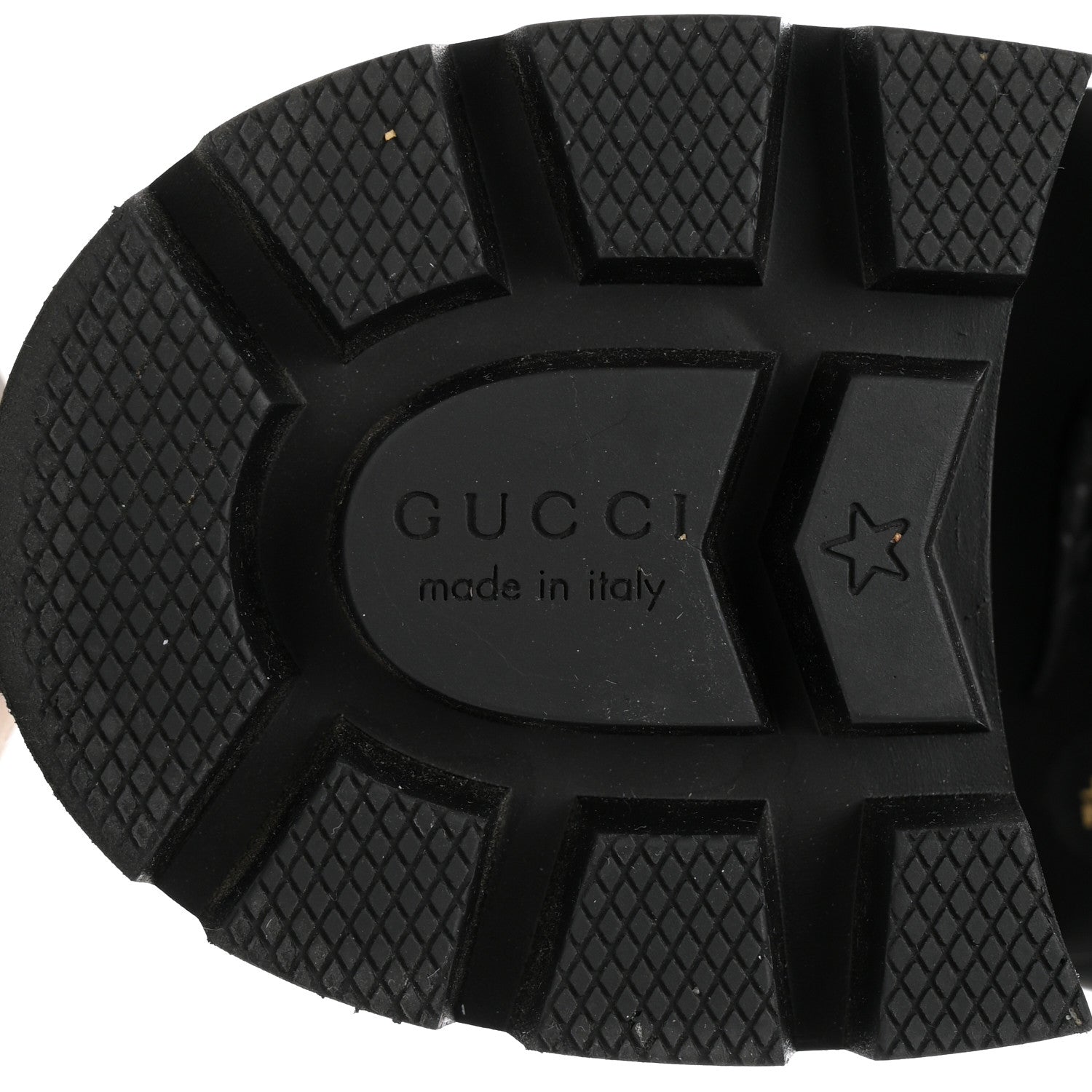 Gucci Magnum Calfskin Pearl Lace Up Combat Ankle Boots 42 Black 8 of 9
