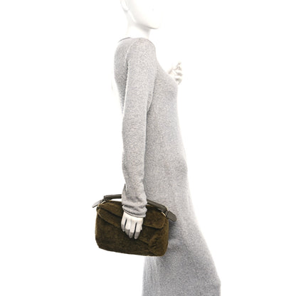 Loewe Shearling Small Puzzle Edge Bag Dark Khaki 2 of 10