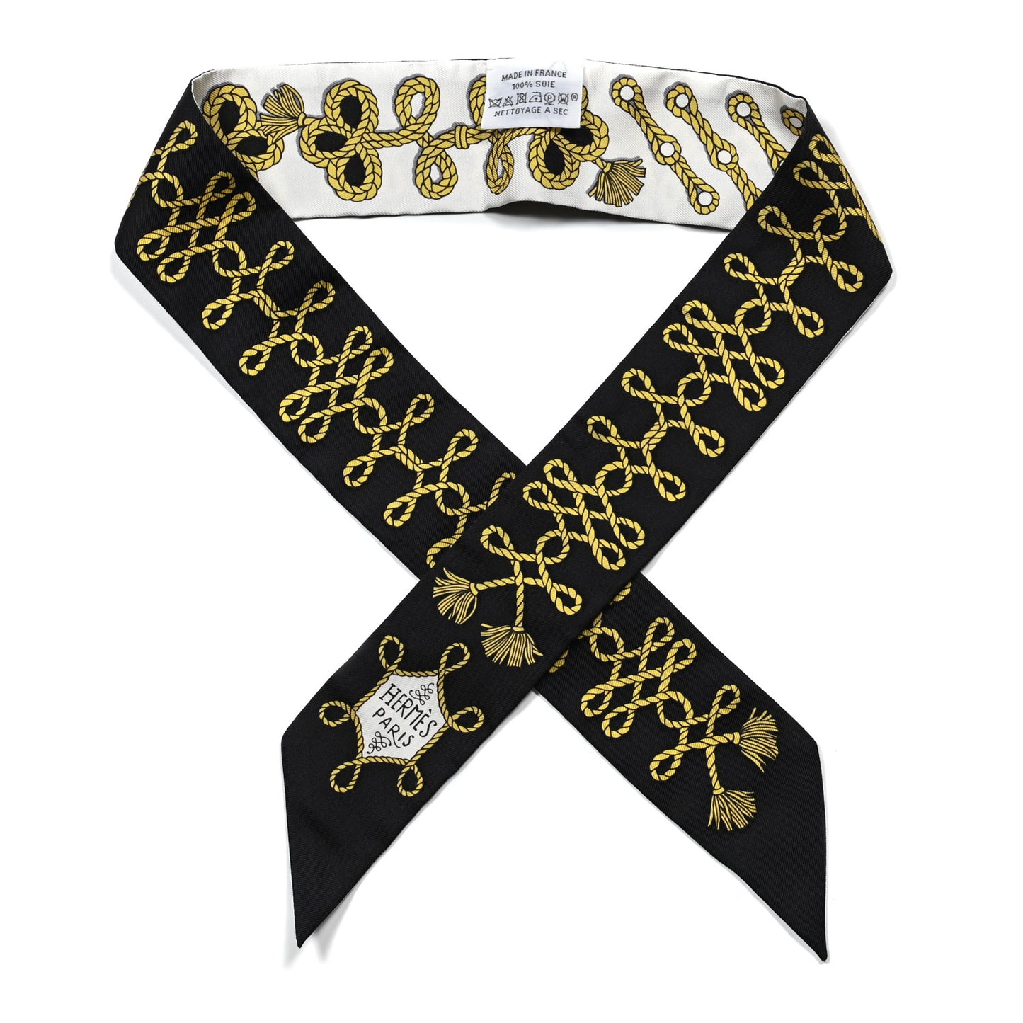 Silk Galons Et Brandebourg Twilly Black Gold White