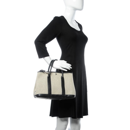 Hermes Twill D H Negonda Garden Party 30 TPM Ecru Black 2 of 9