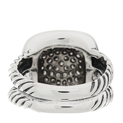 David Yurman Sterling Silver Diamond 11mm Albion Pave Ring 50 5.5 4 of 5