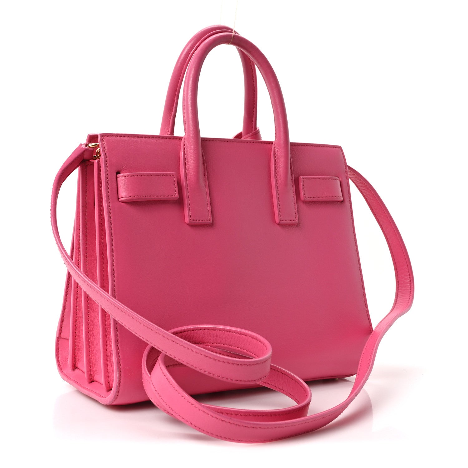 Saint Laurent Calfskin Nano Sac De Jour Lipstick Fuchsia 3 of 10