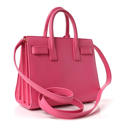 Saint Laurent Calfskin Nano Sac De Jour Lipstick Fuchsia 3 of 10
