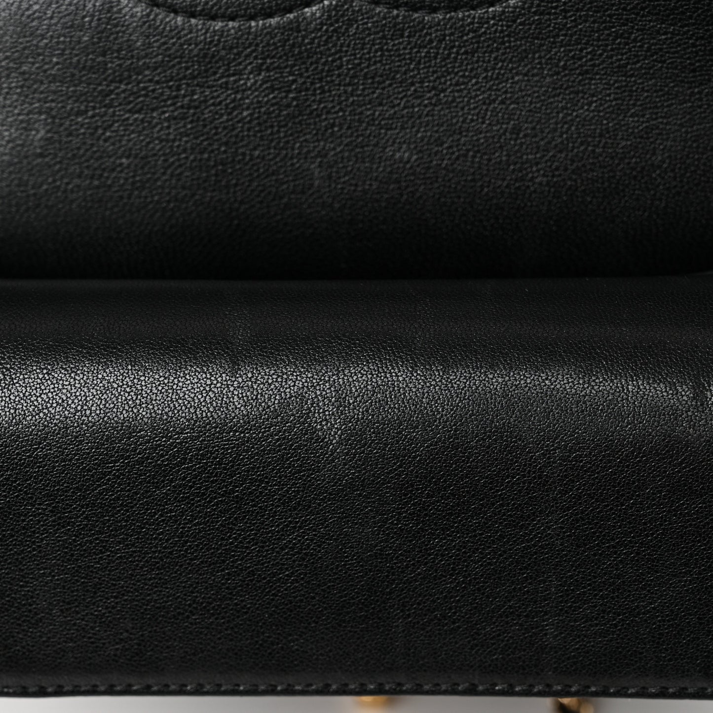 Sheepskin Chevron Quilted Small Vintage Mademoiselle Flap Black