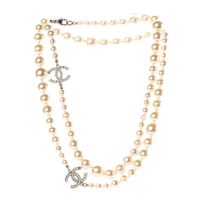 Chanel Pearl CC Long Necklace Gold 3 of 9