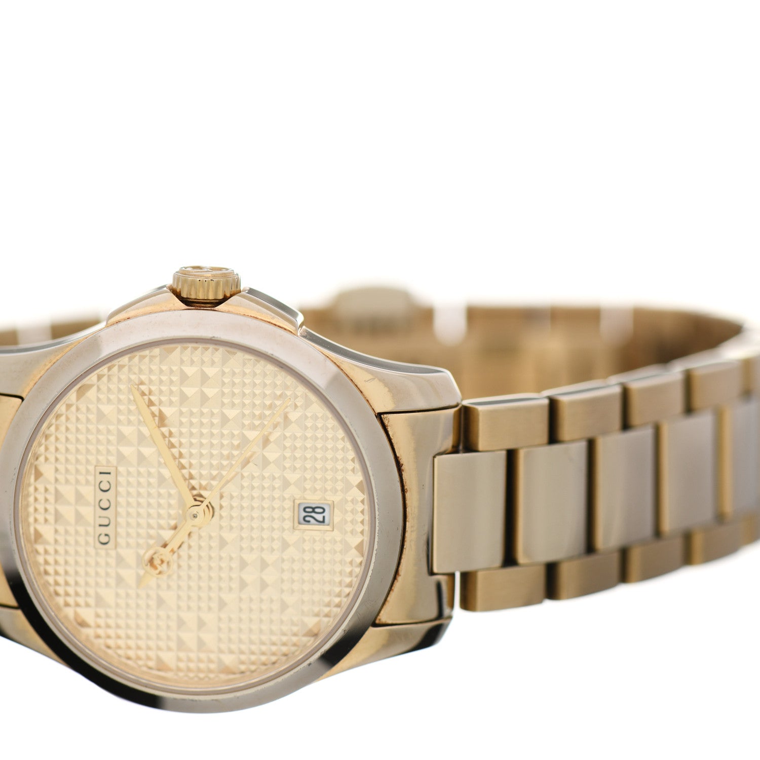Gucci Stainless Steel 27mm G-Timeless Diamante Quartz Watch Gold 5 of 6
