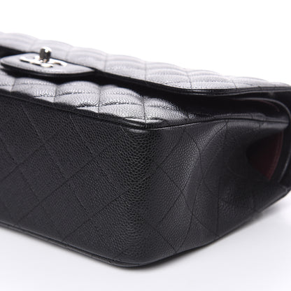 Chanel Caviar Quilted Jumbo Double Flap Black 11 of 14