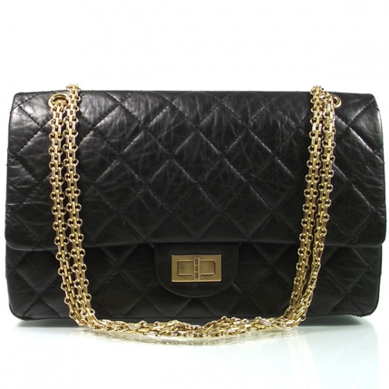 Matte Leather 2.55 REISSUE JUMBO 227 Flap Black