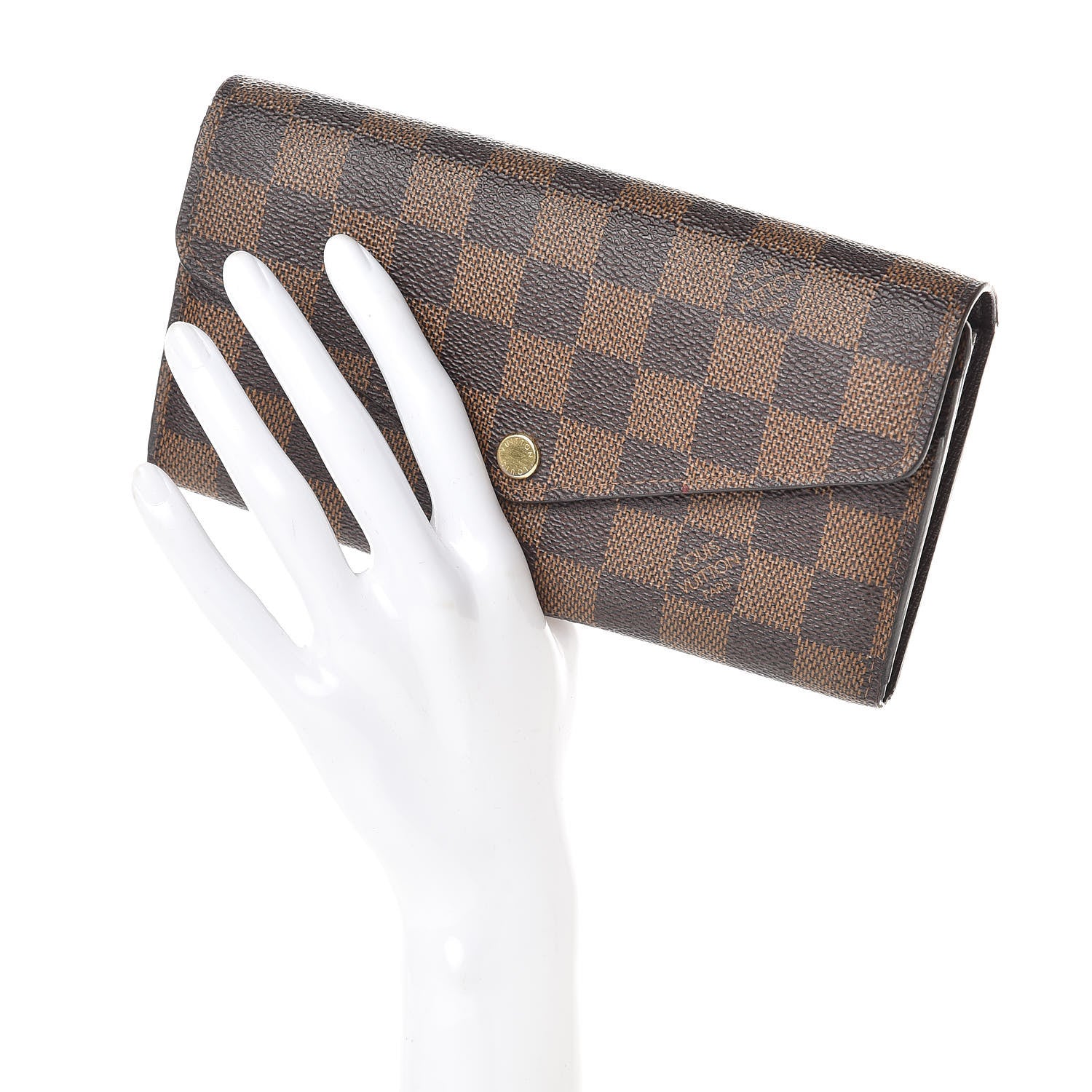 Louis Vuitton Damier Ebene Sarah Wallet NM 2 of 6