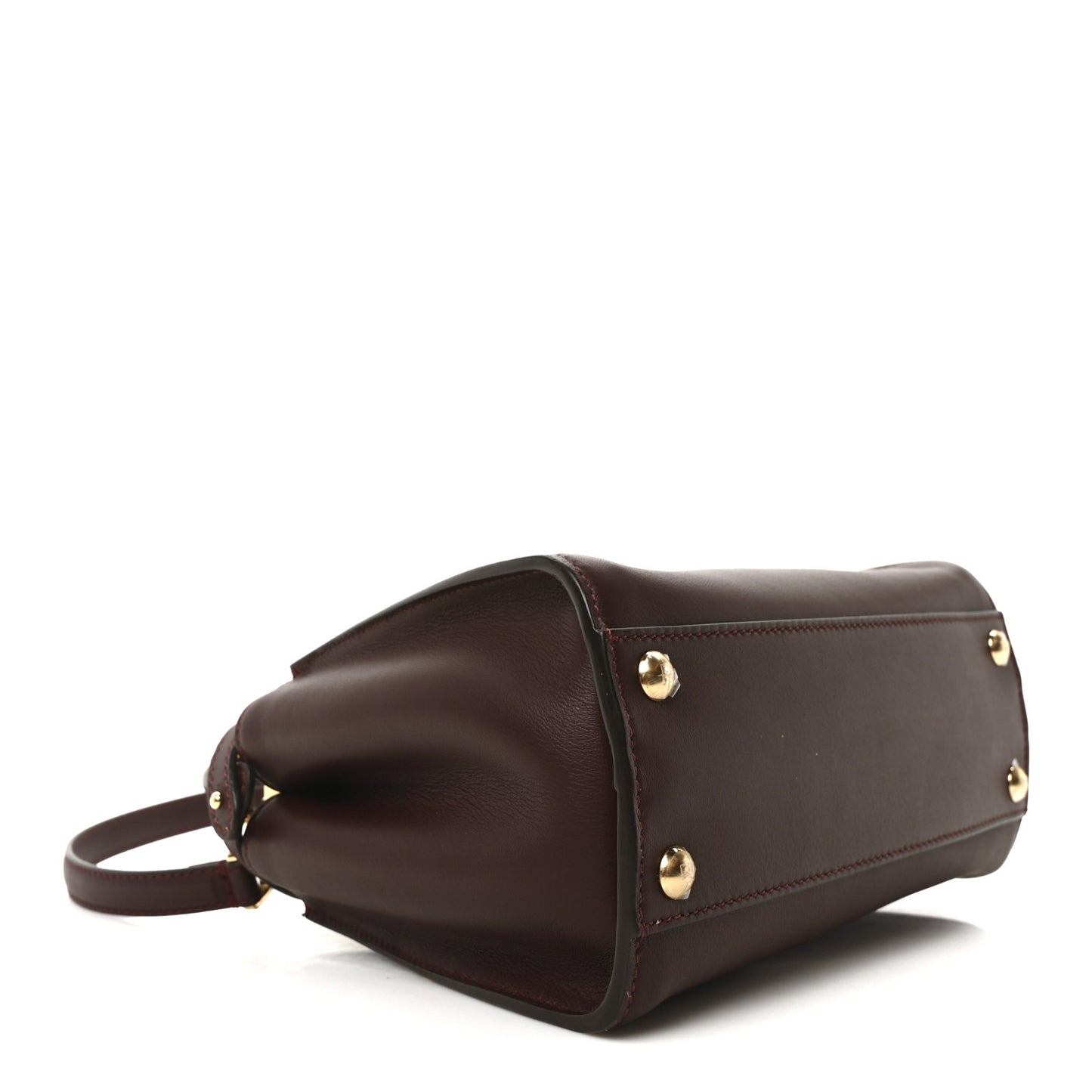 Vitello Seta Fabric Jacquard FF 1974 Mini Peekaboo Iconic Satchel Granata Tobacco Moro