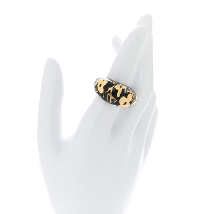 Louis Vuitton Resin Swarovski Crystal Inclusion Ring M 53 6.5 Black 2 of 4