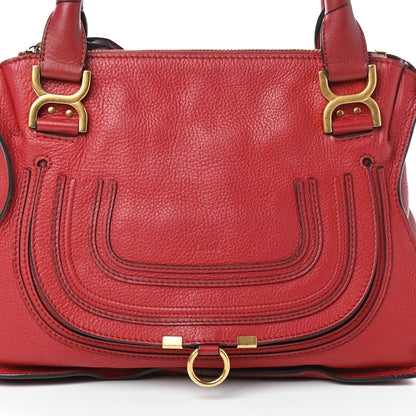 Chloe Calfskin Medium Marcie Satchel Peony Red 9 of 11
