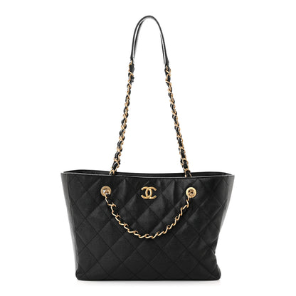 Chanel Caviar Quilted Small Shopping Tote Black 1 of 11