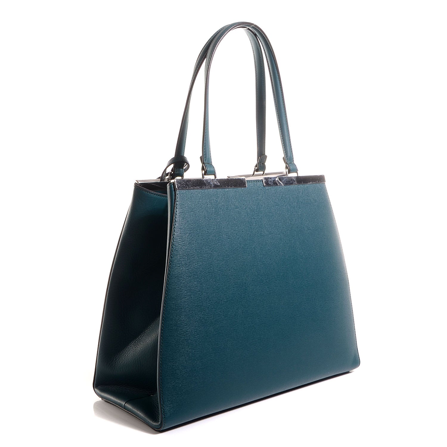 Fendi VItello Elite Flamingo Large 3Jours Tote Oceano 3 of 14
