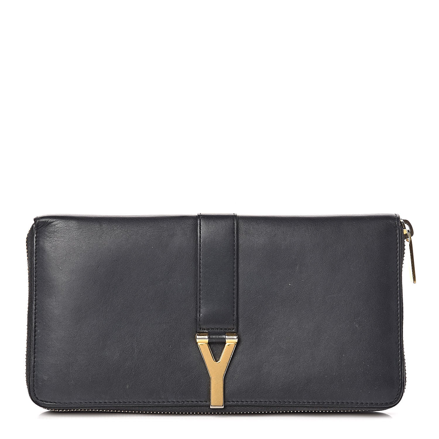 Saint Laurent Calfskin Classic Y Ligne Zip Around Wallet Black 1 of 12