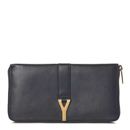 Saint Laurent Calfskin Classic Y Ligne Zip Around Wallet Black 1 of 12