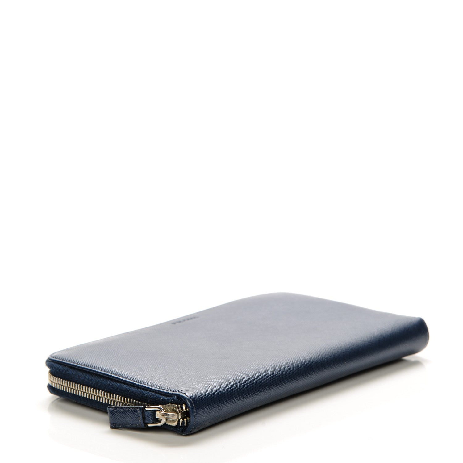 Prada Saffiano Large Zip Around Travel Wallet Bleuette 4 of 8