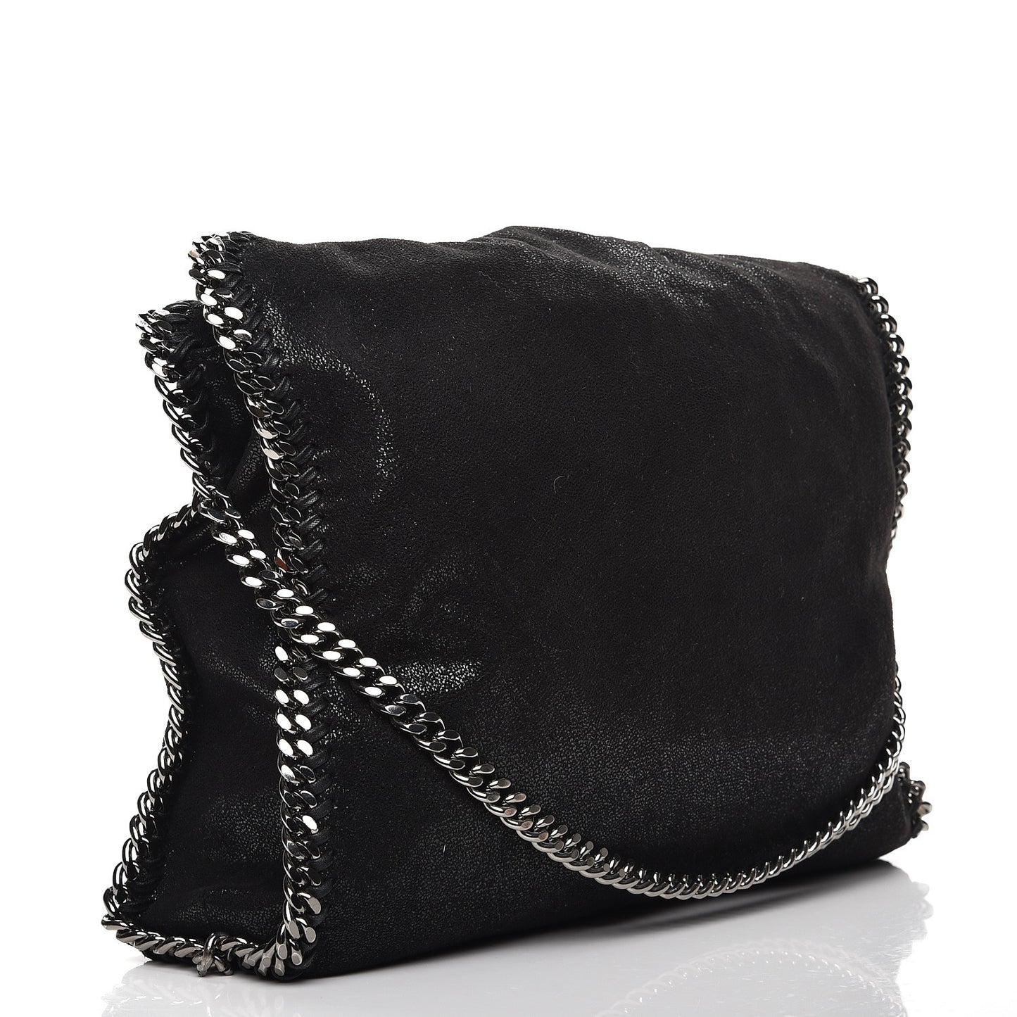 Shaggy Deer Falabella Fold Over Tote Black