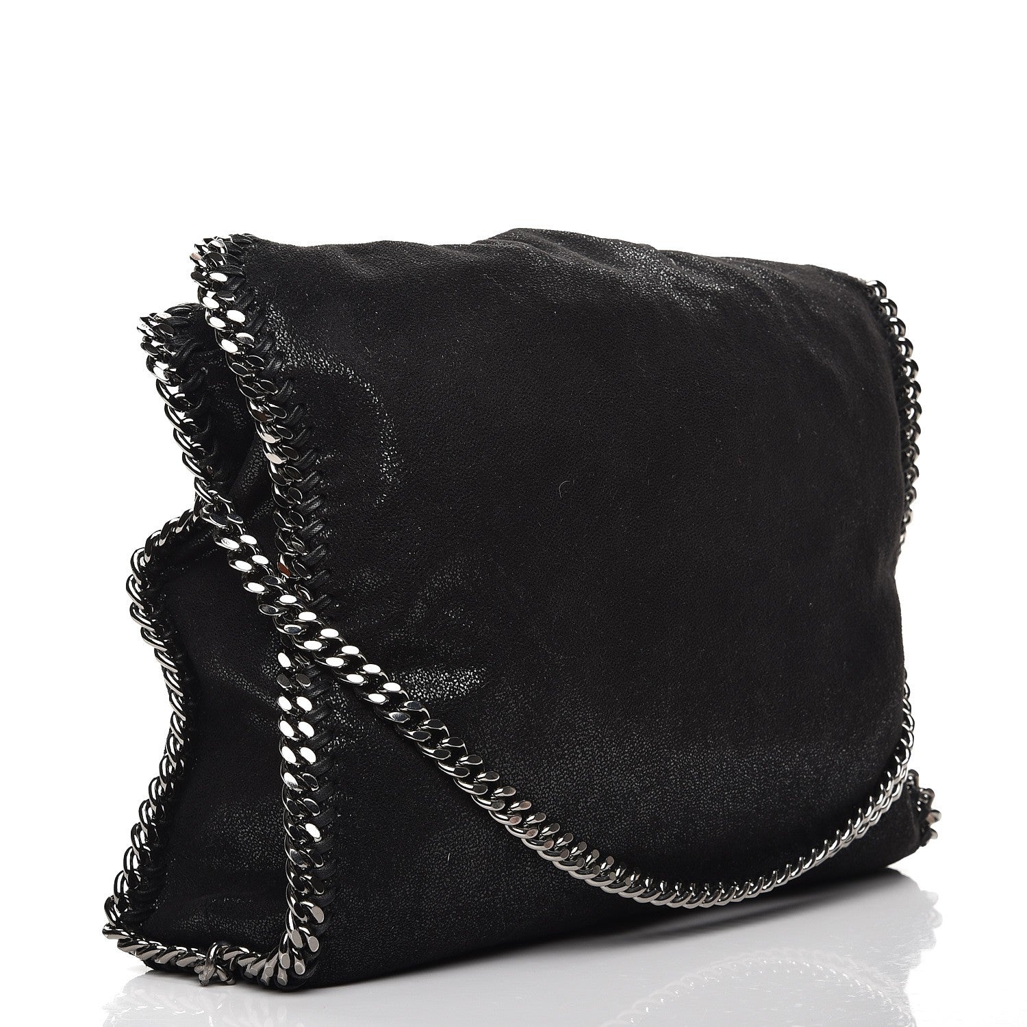 Stella McCartney Shaggy Deer Falabella Fold Over Tote Black 4 of 9