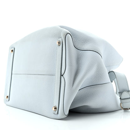 Christian Dior Supple Grained Calfskin Large Open Bar Tote Light Blue 8 of 12