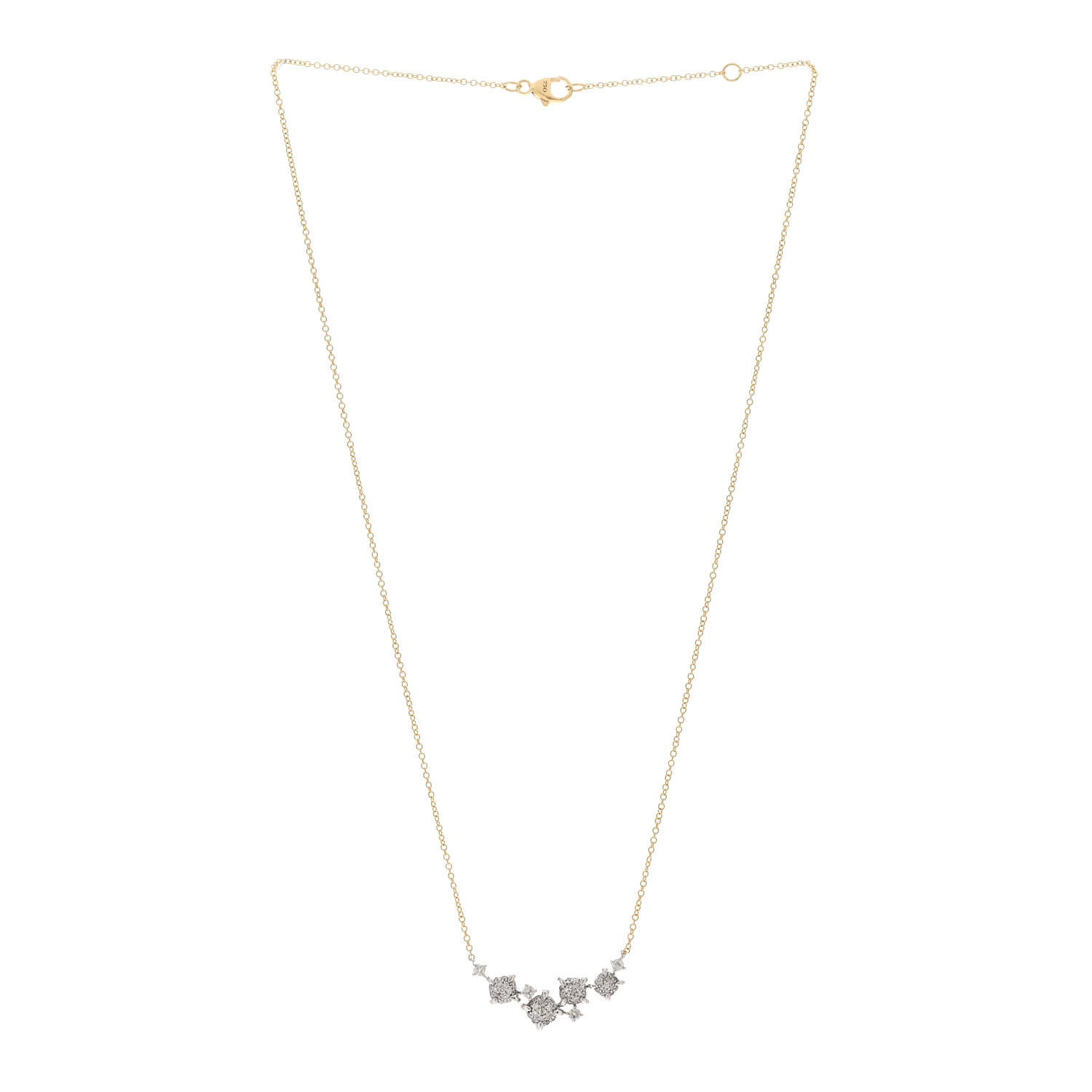David Yurman 18K Yellow White Gold Diamond Precious Chatelaine Necklace 3 of 4