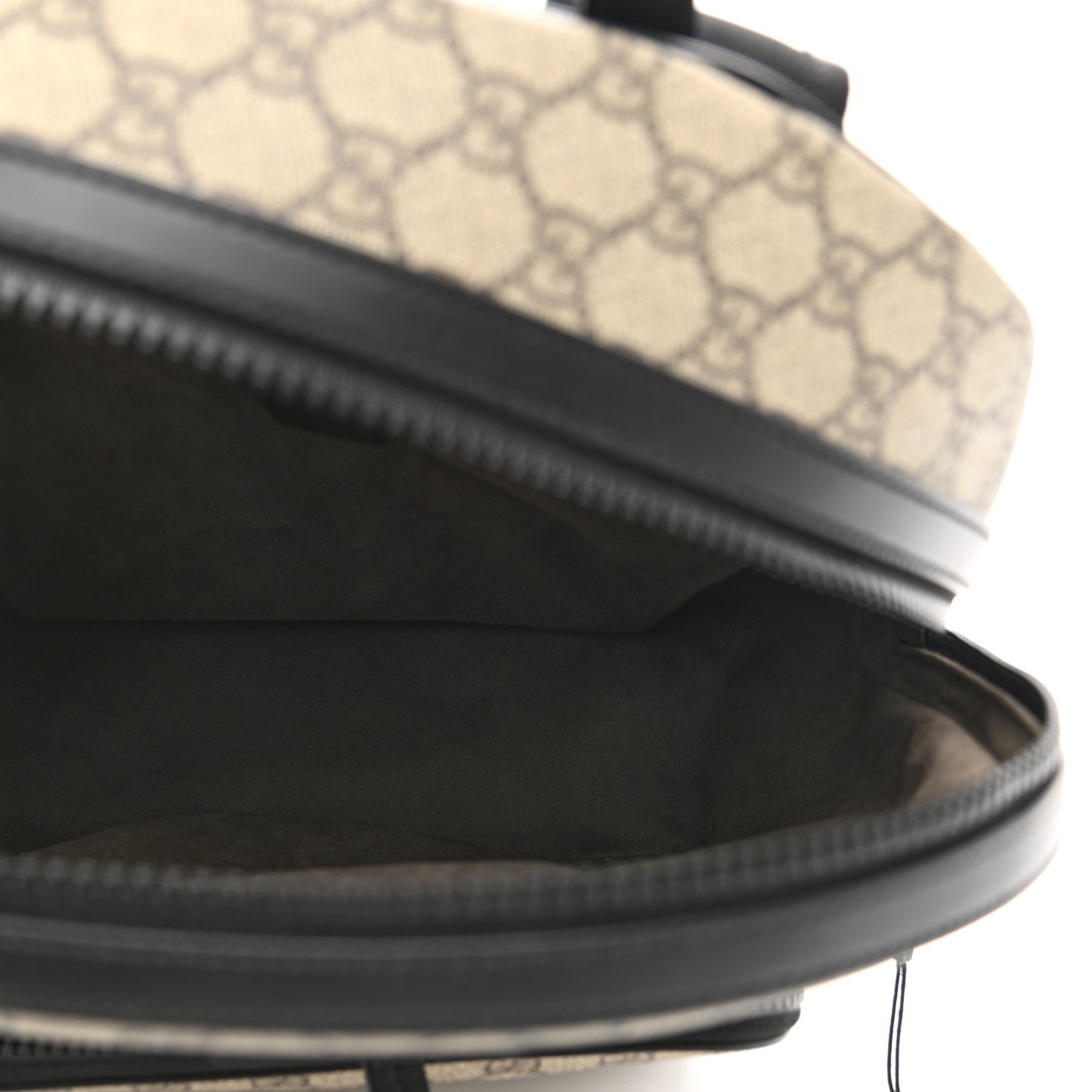 GG Supreme Monogram Medium Backpack Black