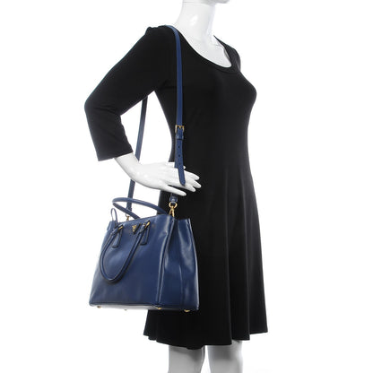 Prada Saffiano Lux Medium Tote Bluette 2 of 9