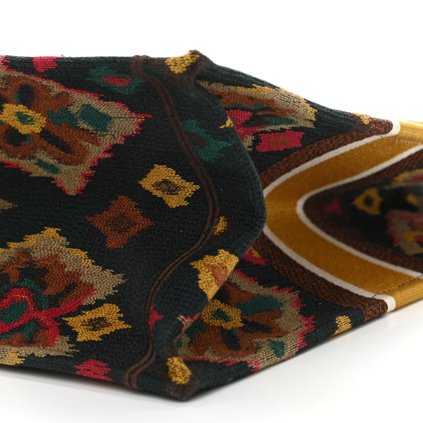 Canvas Embroidered Large Paisley Book Tote Multicolor