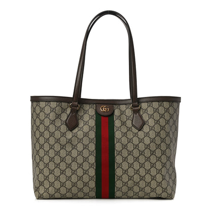 Gucci GG Supreme Monogram Medium Ophidia Shopping Tote Brown 1 of 11