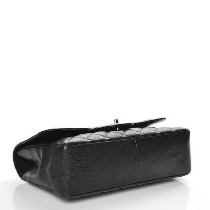Chanel Caviar Quilted Jumbo Single Flap Black 5 of 9