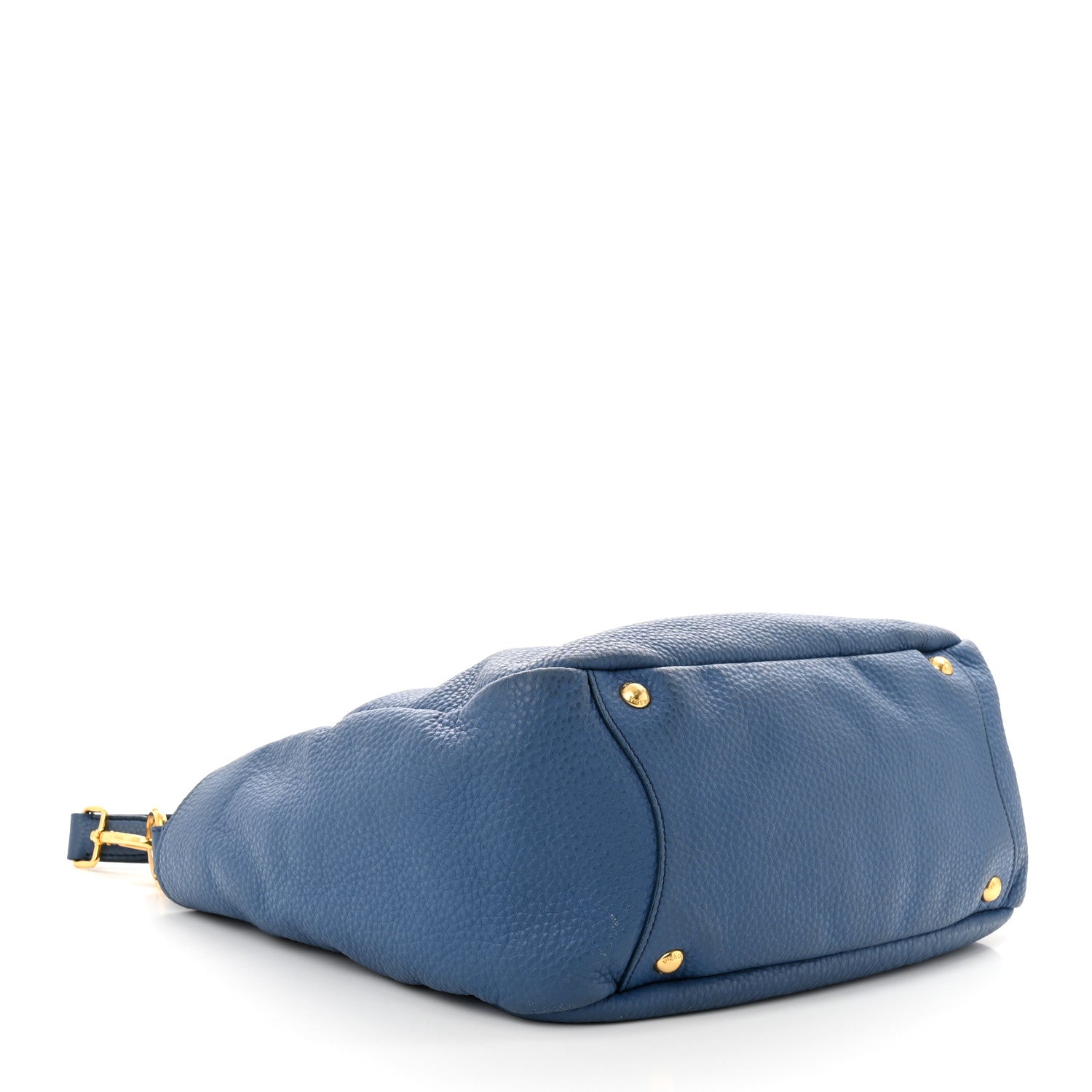 Prada Vitello Daino Double Pocket Hobo Cobalto 4 of 16