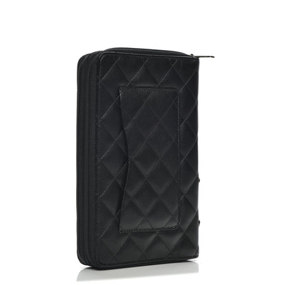 Chanel Calfskin Cambon Zip Around Organizer Wallet Black 3 of 9